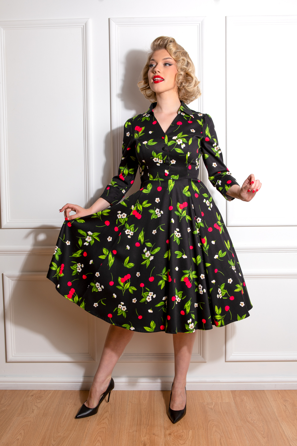 Natasha Cherry Swing Dress